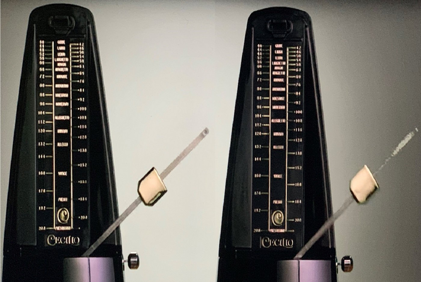 two metronomes in synchronicity