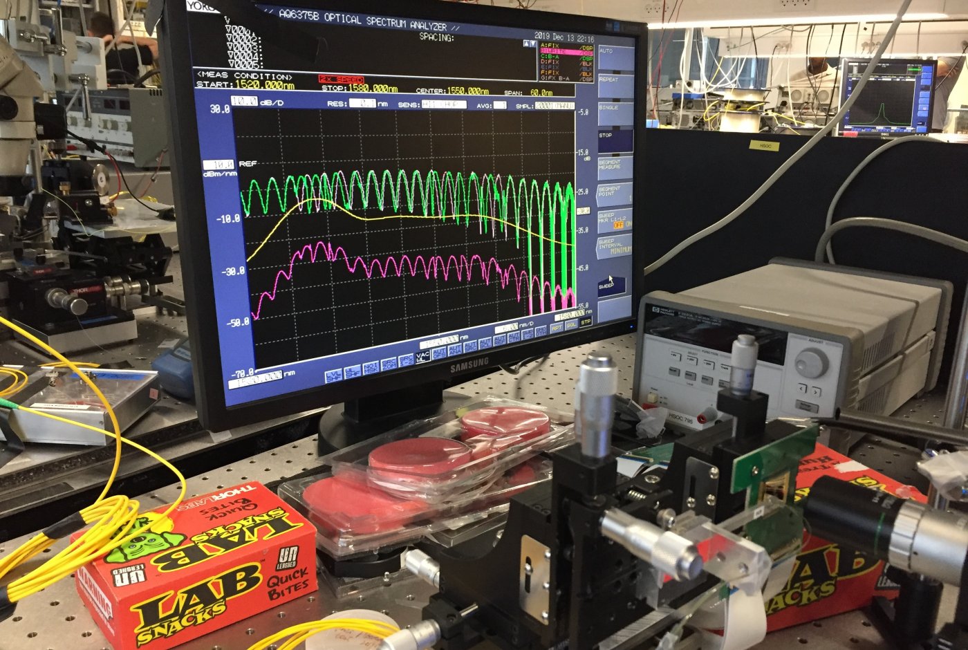 a screen with wave signals