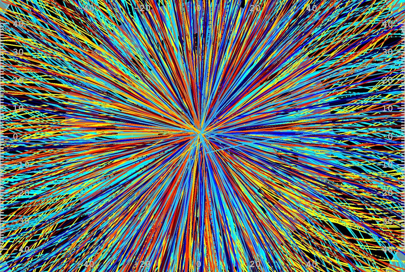 One of the LHC's first lead-ion collisions, as recorded by the ALICE detector