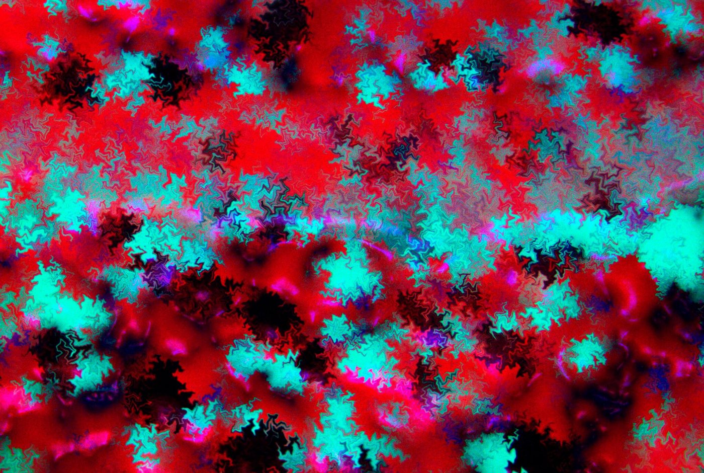 a colourful image of bacteria 