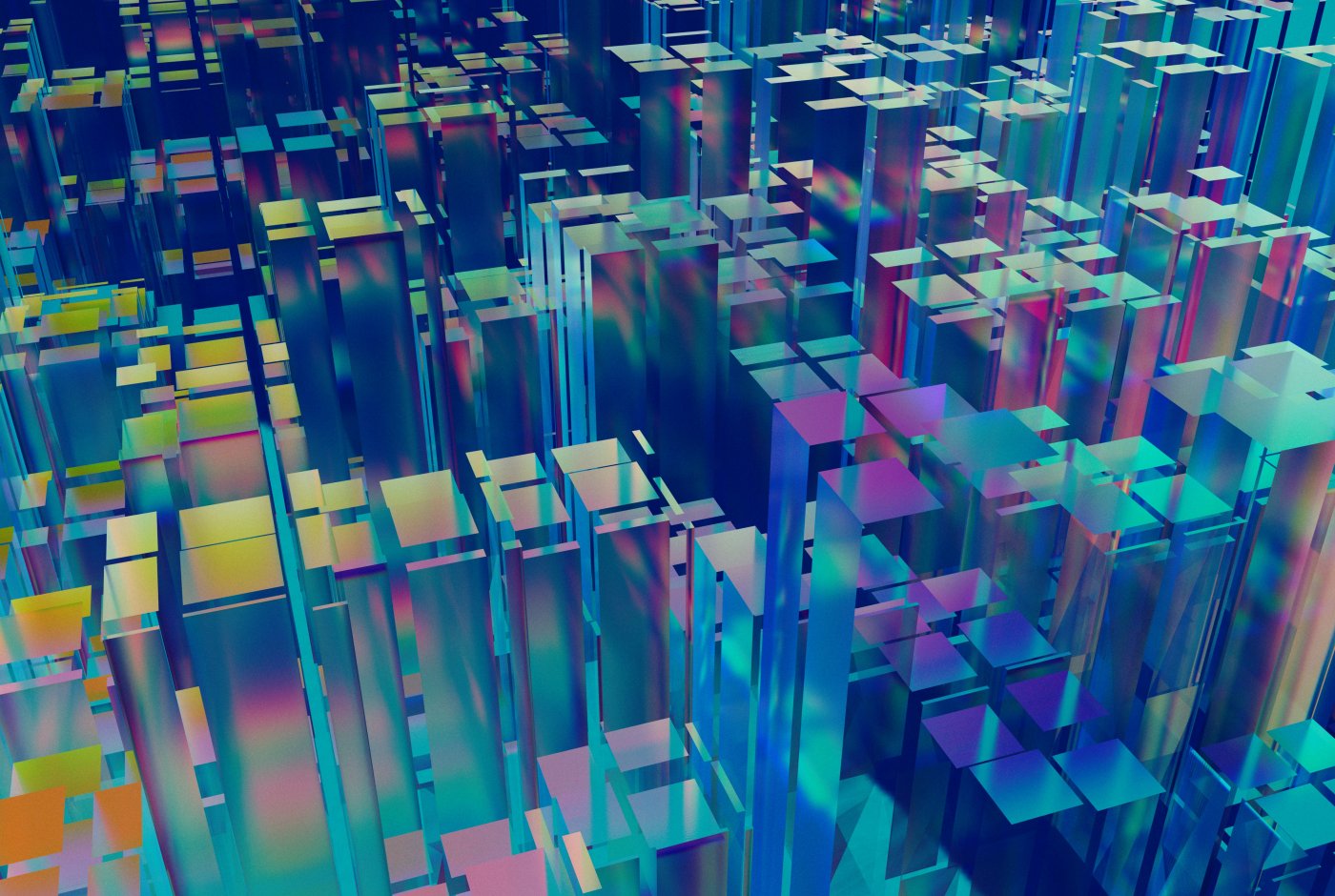 Symbolic picture with small coloured boxes