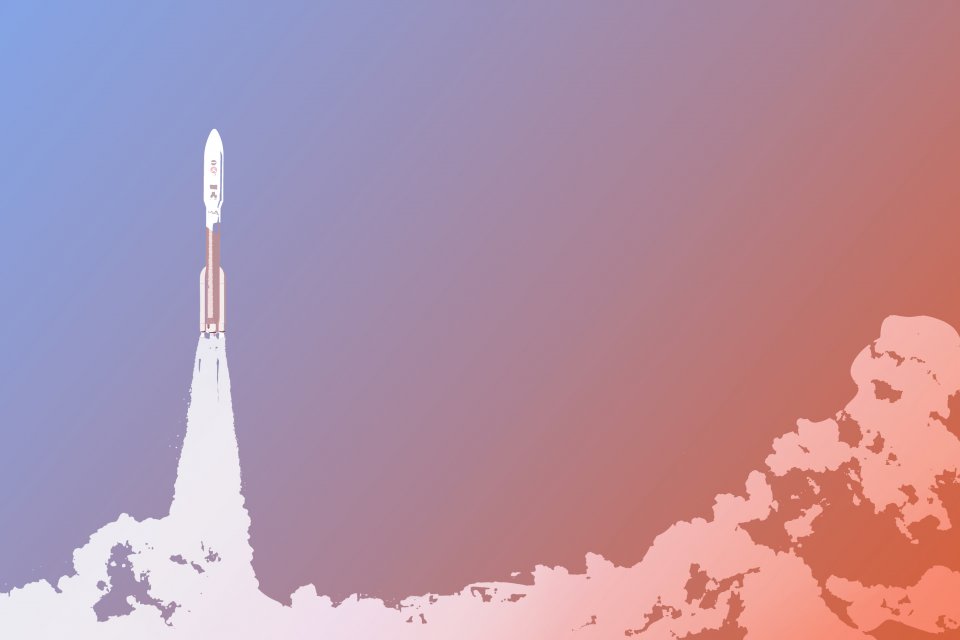 an image of a rocket taking off