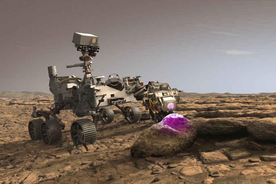 a rover on Mars