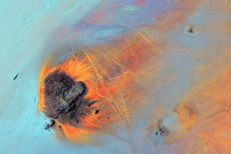 a satellite image of the Sahara desert