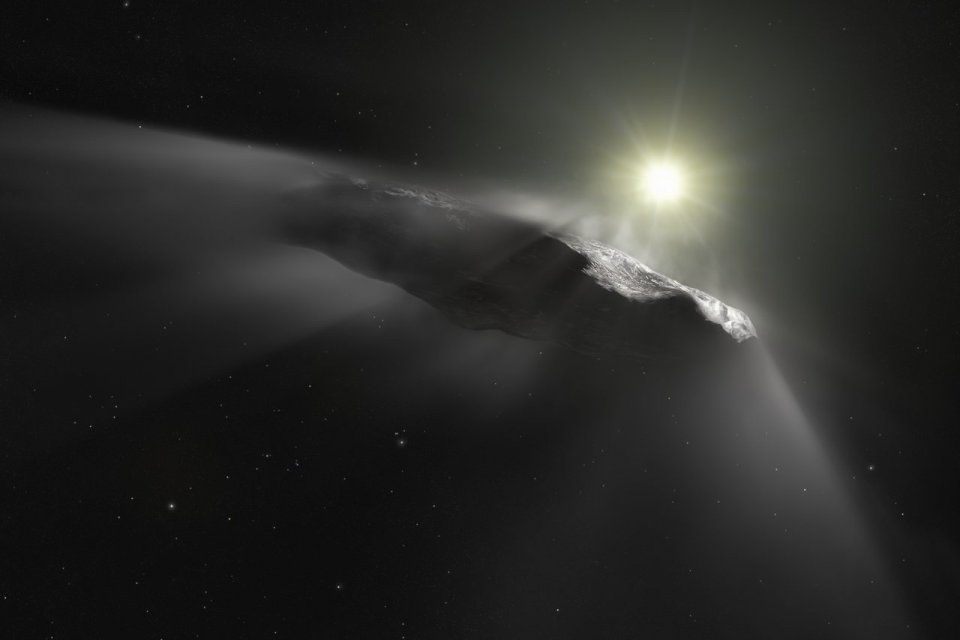 an illustration of Oumuamua