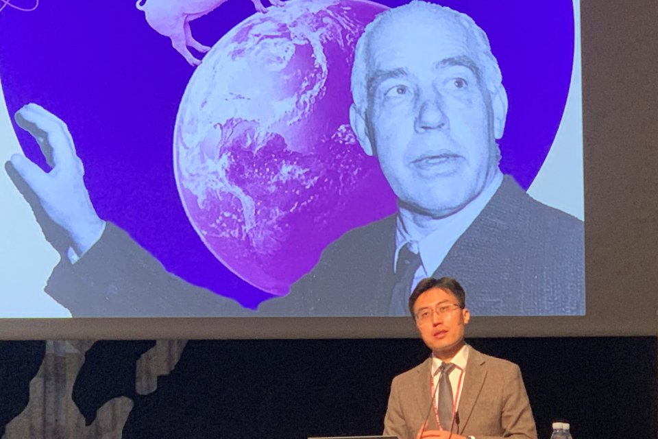 a speaker in a conference