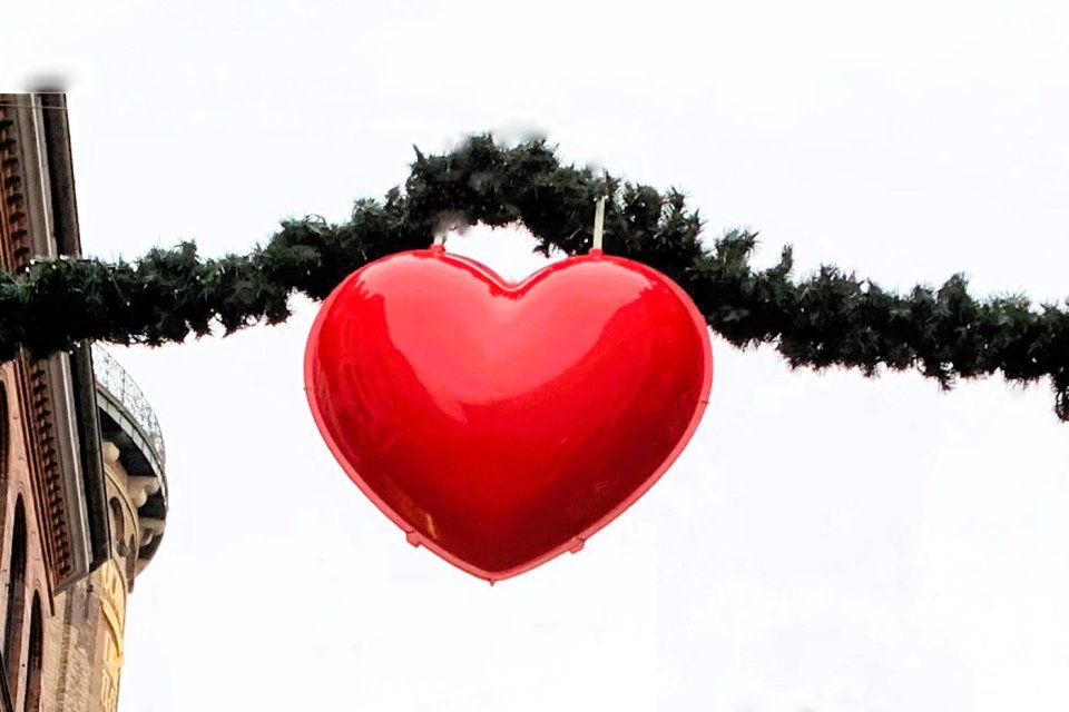 a Christmas heart
